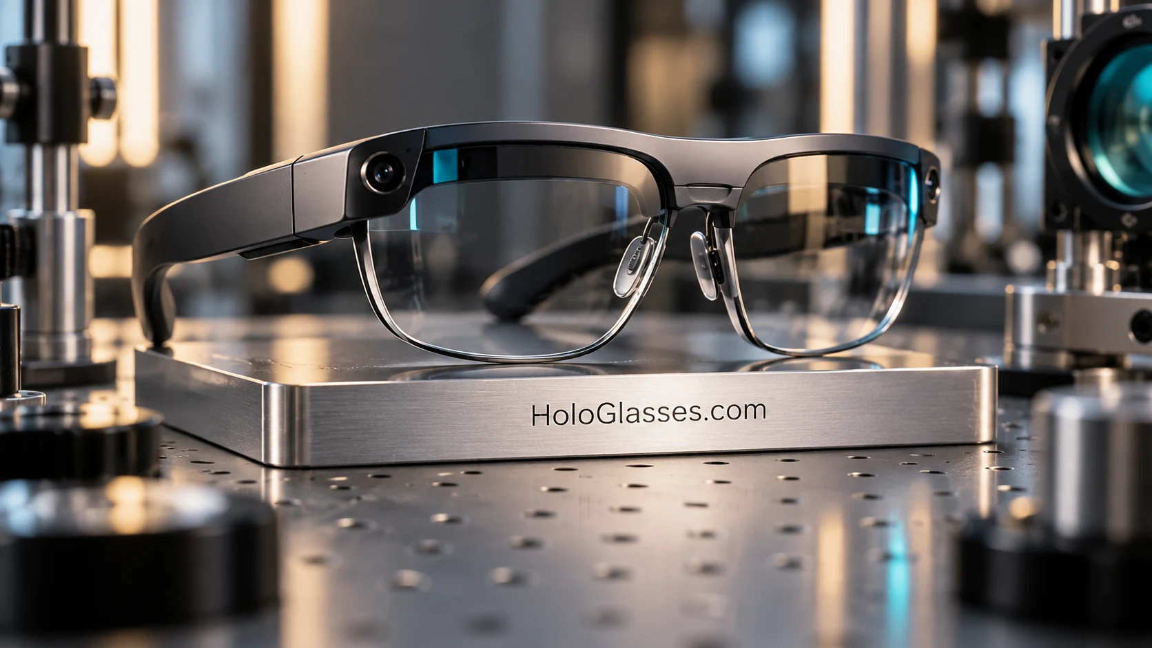 Wearable display glasses on an optical design workbench